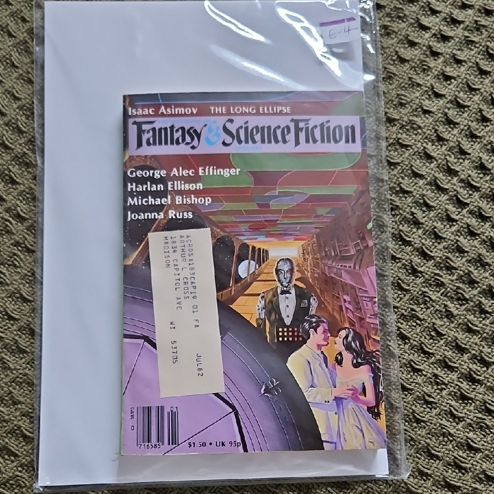 Fantasy And Science Fiction Magazine, Vintage 1982 Robot